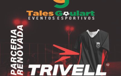 Com maior alegria e satisfação que anunciamos a renovação de parceria com Tales Goulart Eventos Esportivos. Considerado um dos principais árbitros do Rio Grande do Sul e do Brasil, Tales é o principal organizar da Tacinha e Taça RBS de Futsal. A TRIVELL agradece a preferência, compromisso e acima de tudo identificação conosco.