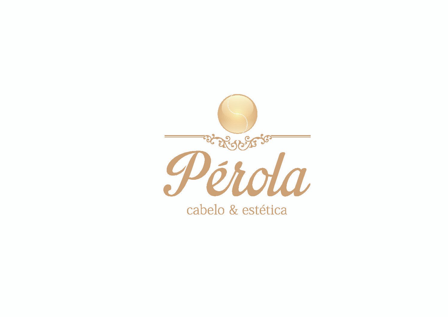 Camiseta polo com logo bordado para o salão de beleza Pérola Cabelo & Estética, da cidade de Ibiruba/RS.